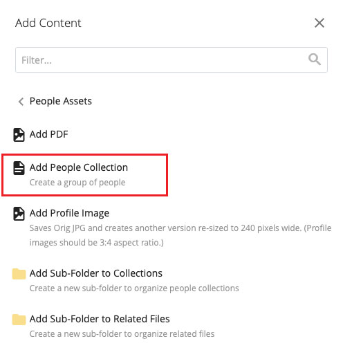 Add People Collection