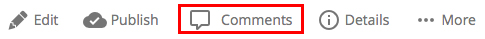 Comments button in Cascade